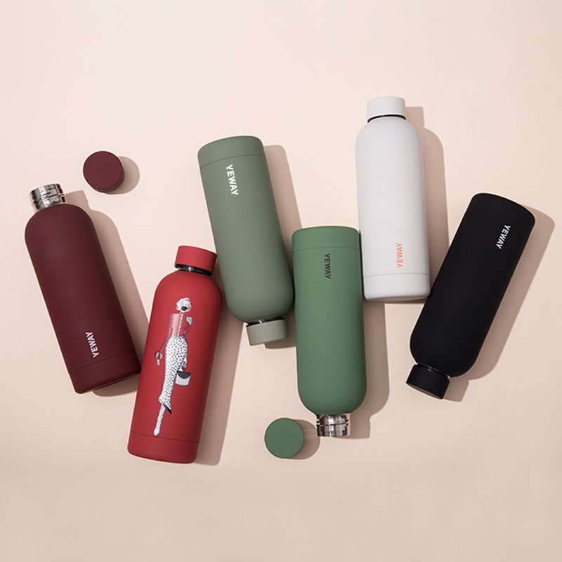 Yeway Free Sample Custom 500ML Thermos Vacuum Flask Double Wall Stainless Steel Water Bottle Vacuum Flasks Stainless Steel Flask