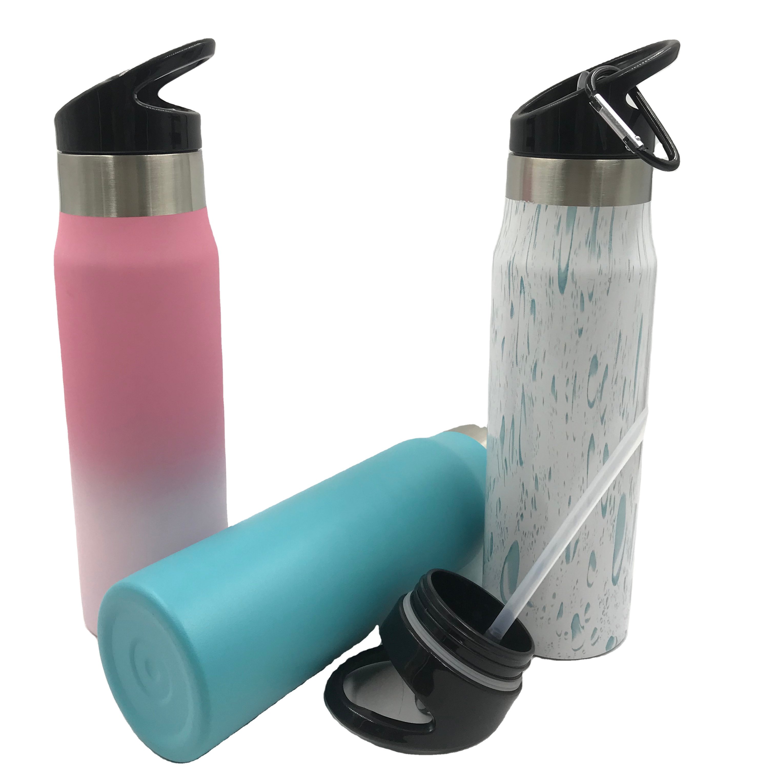 Custom High Quality 750ml Sport Water Bottles Classic Gym Stainless Steel Blender Protein Shaker Bottles