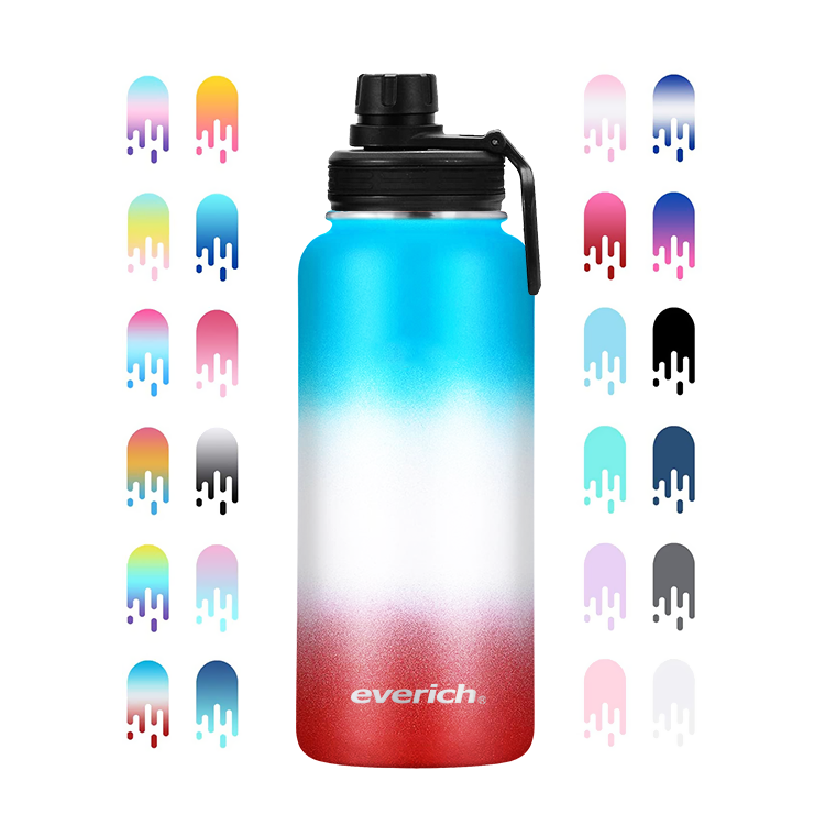 2024 24 Hours Cold 12 Hours Hot Reusable Stainless Steel Insulated Ridge Water Bottle Double Walled vacuum flasks