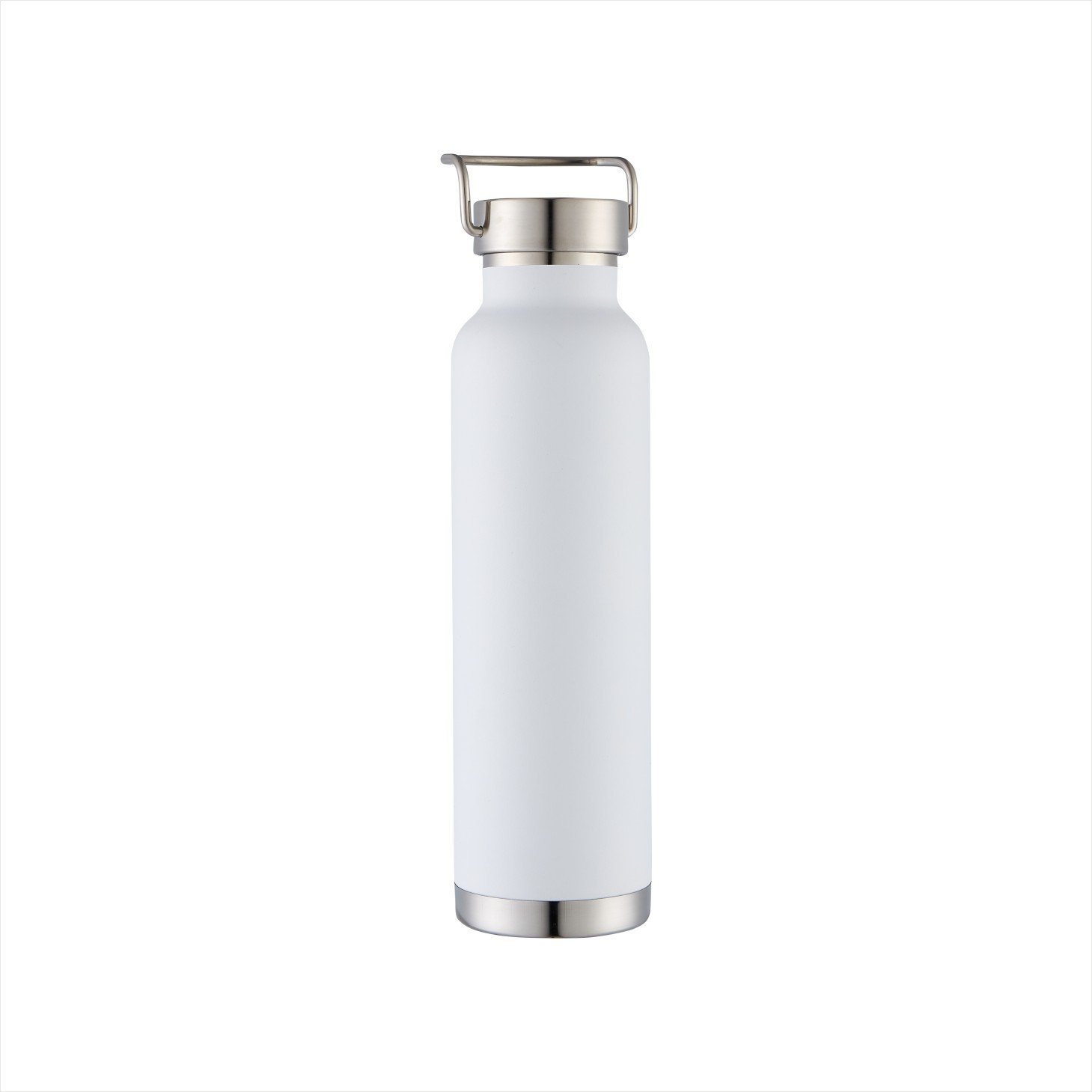 WHOLESALE PROMOTIONAL 650ML SPORTS OUTDOOR PORTABLE STAINLESS STEEL DOUBLE WALL VACUUM FLASK WATER BOTTLE W/ HANDLE ON LID