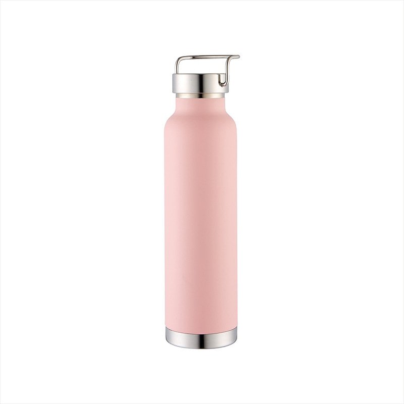 WHOLESALE PROMOTIONAL 650ML SPORTS OUTDOOR PORTABLE STAINLESS STEEL DOUBLE WALL VACUUM FLASK WATER BOTTLE W/ HANDLE ON LID