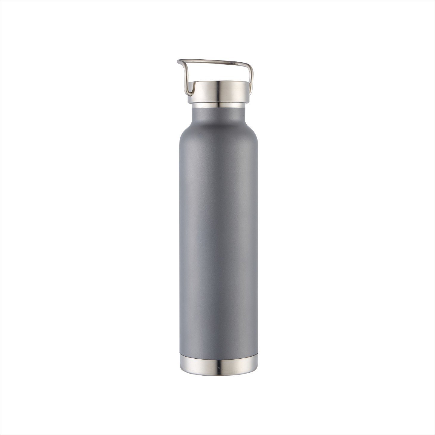 WHOLESALE PROMOTIONAL 650ML SPORTS OUTDOOR PORTABLE STAINLESS STEEL DOUBLE WALL VACUUM FLASK WATER BOTTLE W/ HANDLE ON LID
