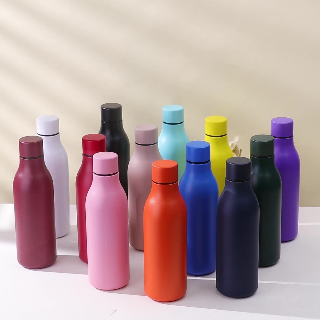 Customized Color Logo Stainless Steel Vacuum Flasks Reusable Gym Sport Thermos Water Bottle