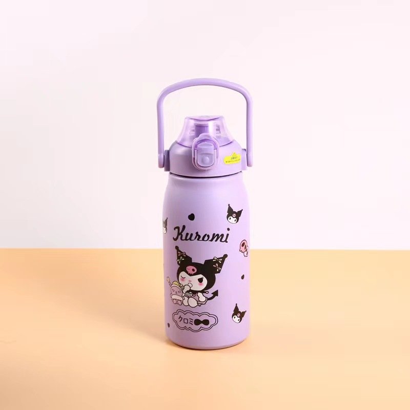 Sanrioed Thermos Mug Kuromi My Melody Cartoon 316 Stainless Steel Portable Water Cup Travel Bottle Kawaii Cups Kids Gift