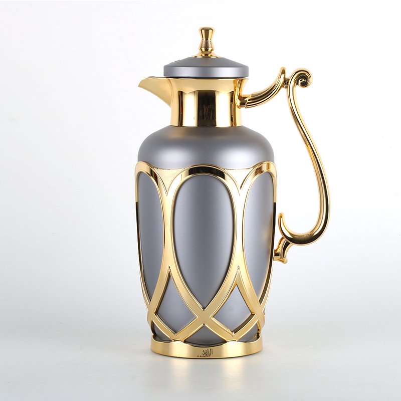 2024 NEW HIGH QUALITY METAL VACUUM FLASK POPULAR GREY COLOR ARABIC STYLE COFFEE POT