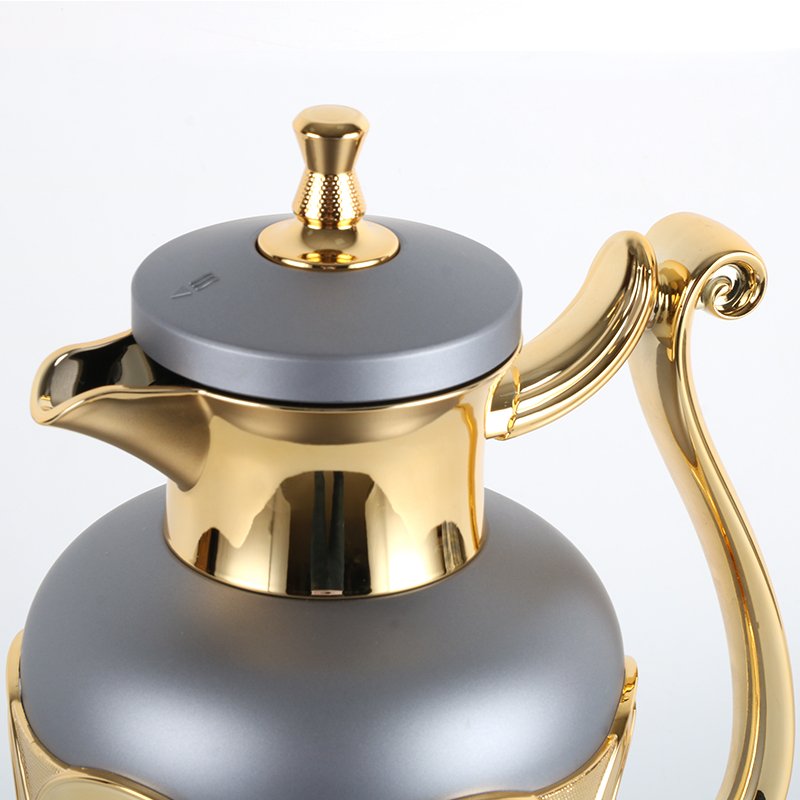 2024 NEW HIGH QUALITY METAL VACUUM FLASK POPULAR GREY COLOR ARABIC STYLE COFFEE POT