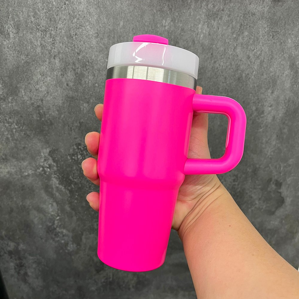 blank sublimation macaron colorful baby kids 14oz tumbler cups travel mugs with handle for sublimation printing
