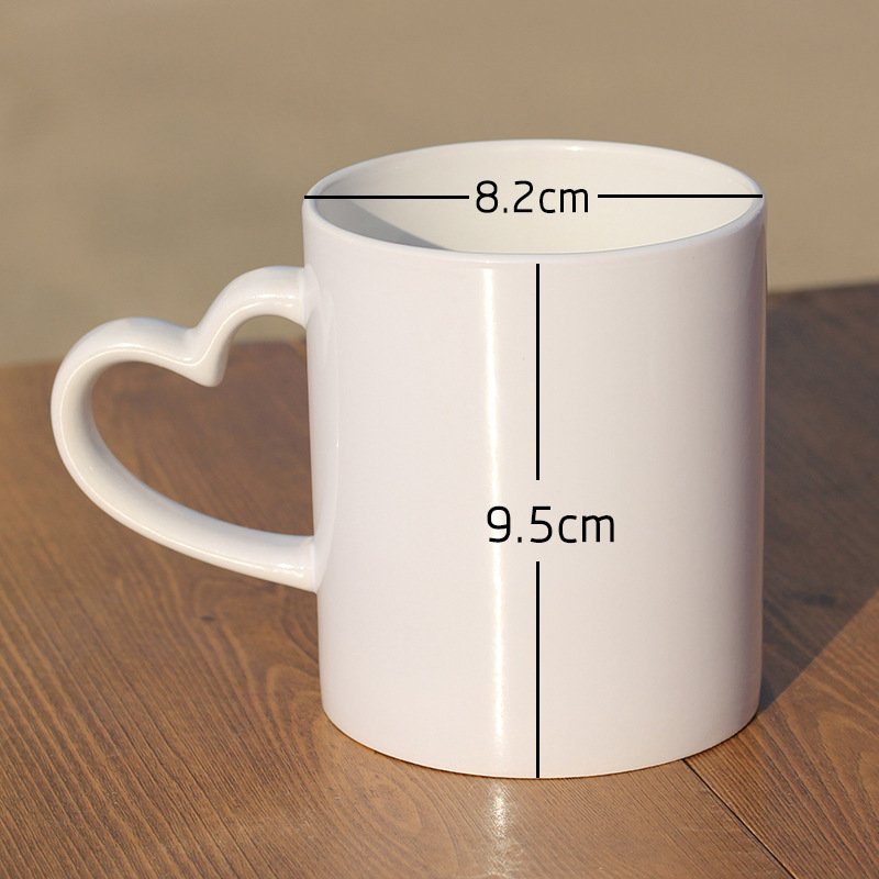 Customized High Quality Handgrip Sublimation Blank Coated 11oz Glaze Ceramic Office Home Drinkware Coffee Tea Cups Mugs
