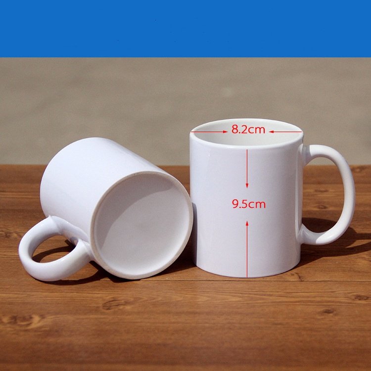 Customized High Quality Handgrip Sublimation Blank Coated 11oz Glaze Ceramic Office Home Drinkware Coffee Tea Cups Mugs
