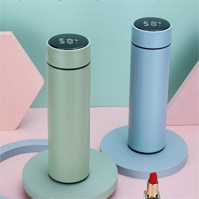 Customize 500 Ml Smart Tumbler Temperature Led Travel Metal Insulated Thermal Termos 304 Stainless Steel Water Bottle