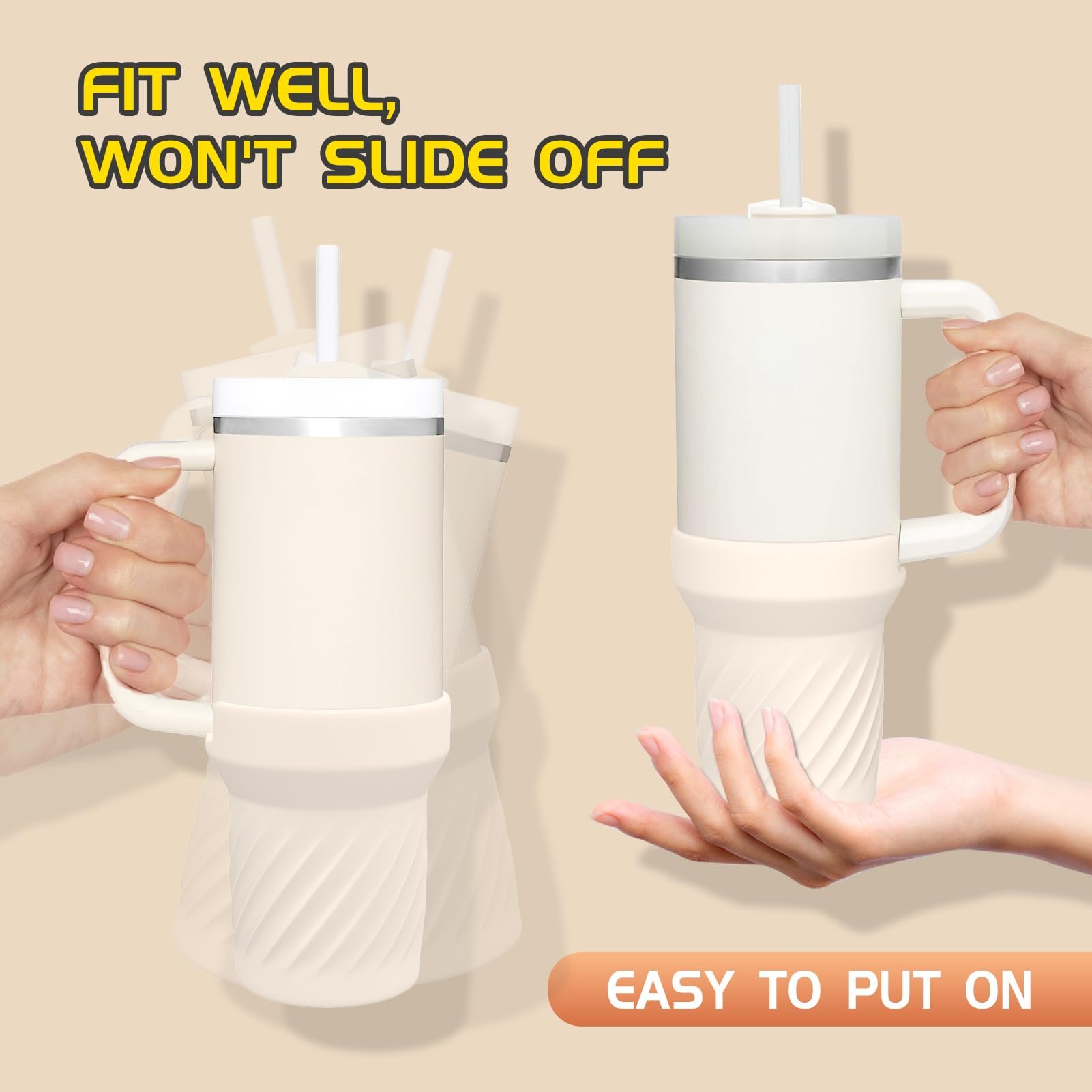 Customized Anti Slip Silicone Sleeve Stainless Steel Water Bottle Fits 32-40oz Water Bottle Boot Bottom Cover Cup Protector