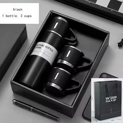 GCWAVE Business Stainless Steel Vacuum Flask Thermos thermos Vacuum flask stainless steel water bottle gift set with 2 cup