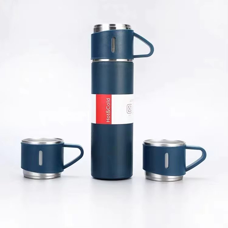 GCWAVE Business Stainless Steel Vacuum Flask Thermos thermos Vacuum flask stainless steel water bottle gift set with 2 cup