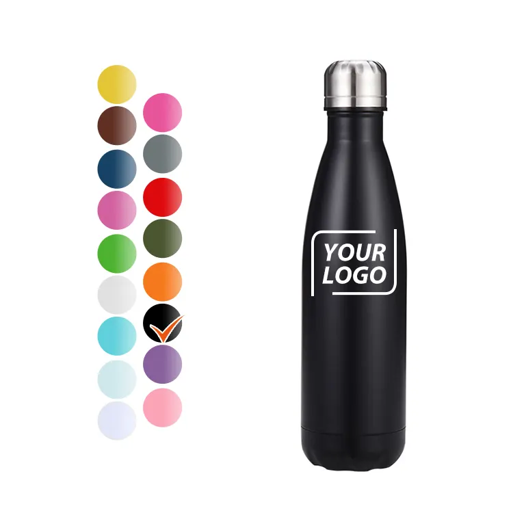 Ailingalaxy eco friendly 500ml 1000ml sublimation drinkware gym vacuum flasks stainless steel cola shape water bottle with lid