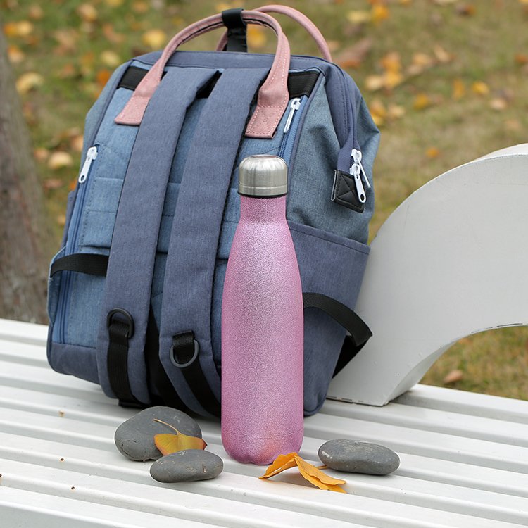 Ailingalaxy eco friendly 500ml 1000ml sublimation drinkware gym vacuum flasks stainless steel cola shape water bottle with lid