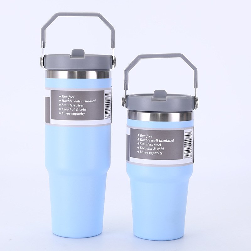 New 600ml 900ml Coffee Cup Thermos Bottle Stainless Steel Double-layer Insulation Cold And Hot Car Travel Mug Vacuum Flask