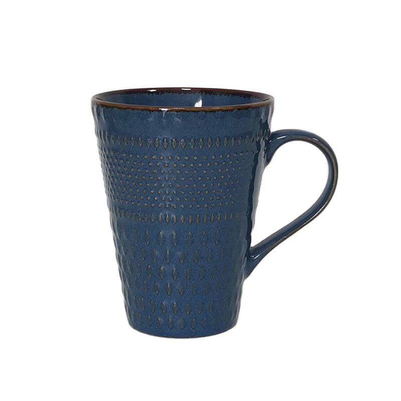 11OZ Stoneware ceramic popular mug V shape coffee mug with handle office gift coffee water mug