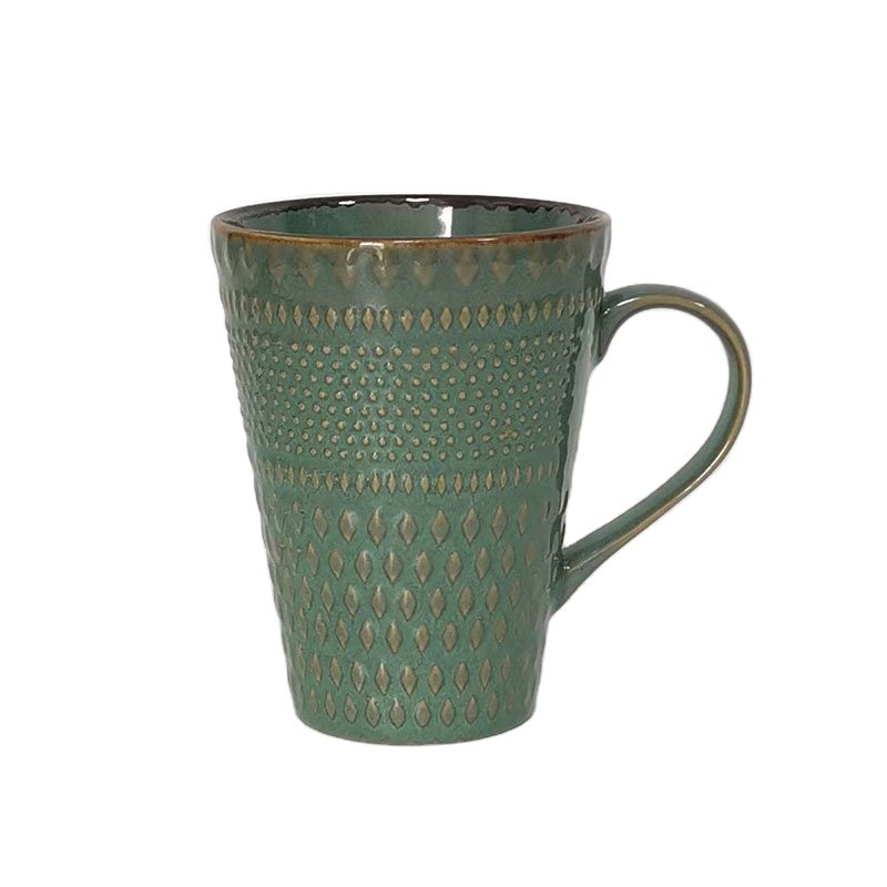 11OZ Stoneware ceramic popular mug V shape coffee mug with handle office gift coffee water mug
