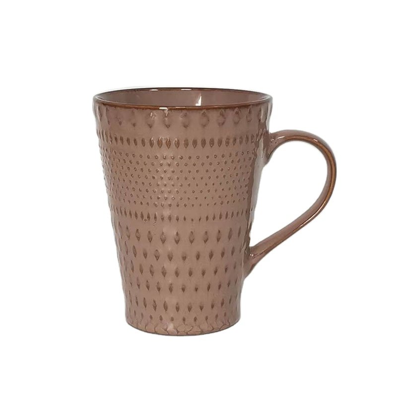 11OZ Stoneware ceramic popular mug V shape coffee mug with handle office gift coffee water mug