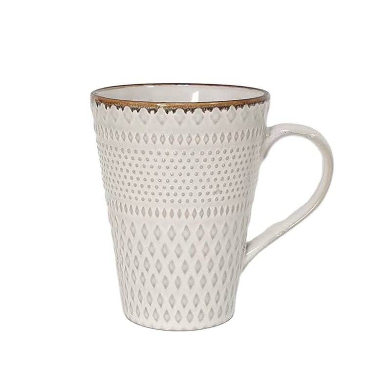 11OZ Stoneware ceramic popular mug V shape coffee mug with handle office gift coffee water mug