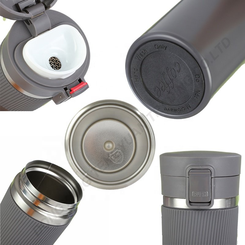 TY 380ml 500ml customized logo 304 Stainless steel vacuum coffee cup portable bullet vacuum insulation thermos flask