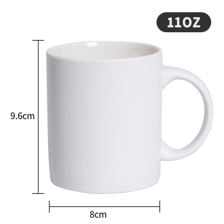 US Popular Diy Gift Custom LOGO 3A 11oz Simple White Coffee Sublimation Mugs Blank Ceramic Mug For Sublimation Printing