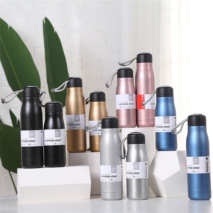 New Design Eco-friendly Flask Double Wall Vacuum Insulated Stainless Steel Portable sports water bottle