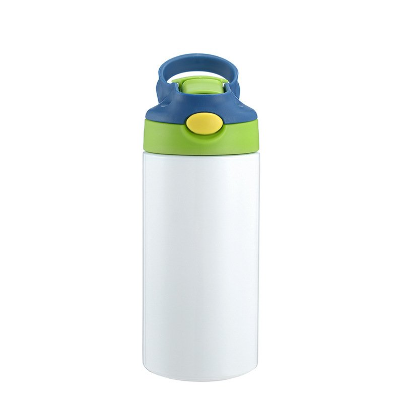 12oz/ 350ml Sublimation Blank Insulated Double Wall Stainless Steel Sublimation White Straight Kid Water Bottles