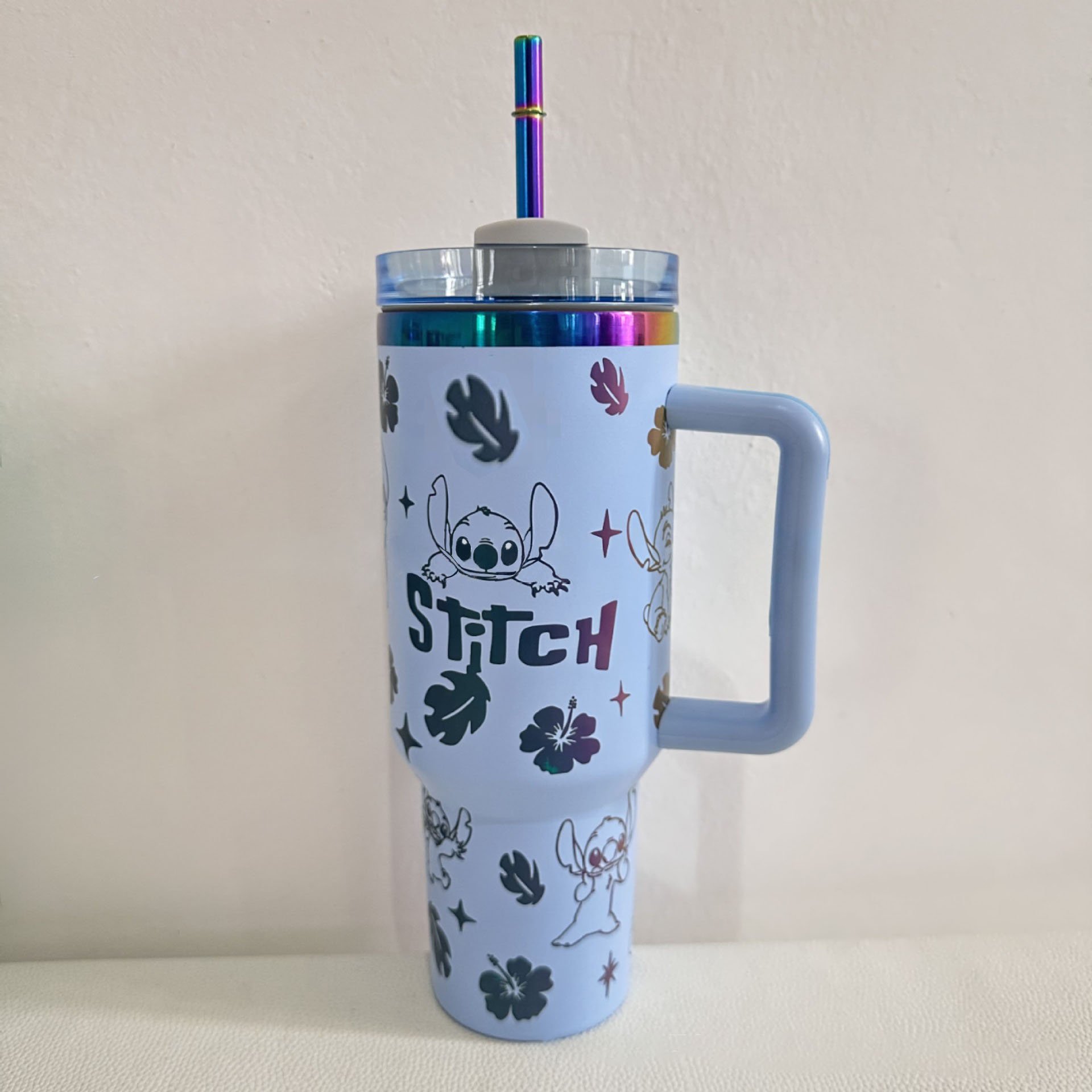 wholesale bulk 2.0 water bottle custom cartoon laster engraved 40oz tumbler water mug with handle
