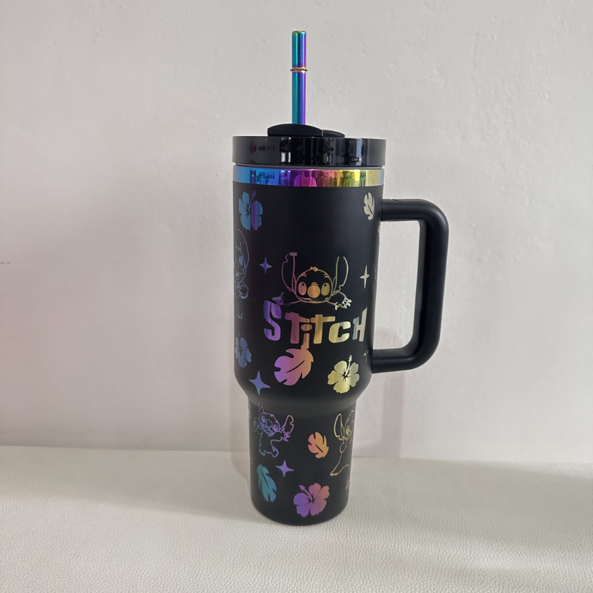 wholesale bulk 2.0 water bottle custom cartoon laster engraved 40oz tumbler water mug with handle
