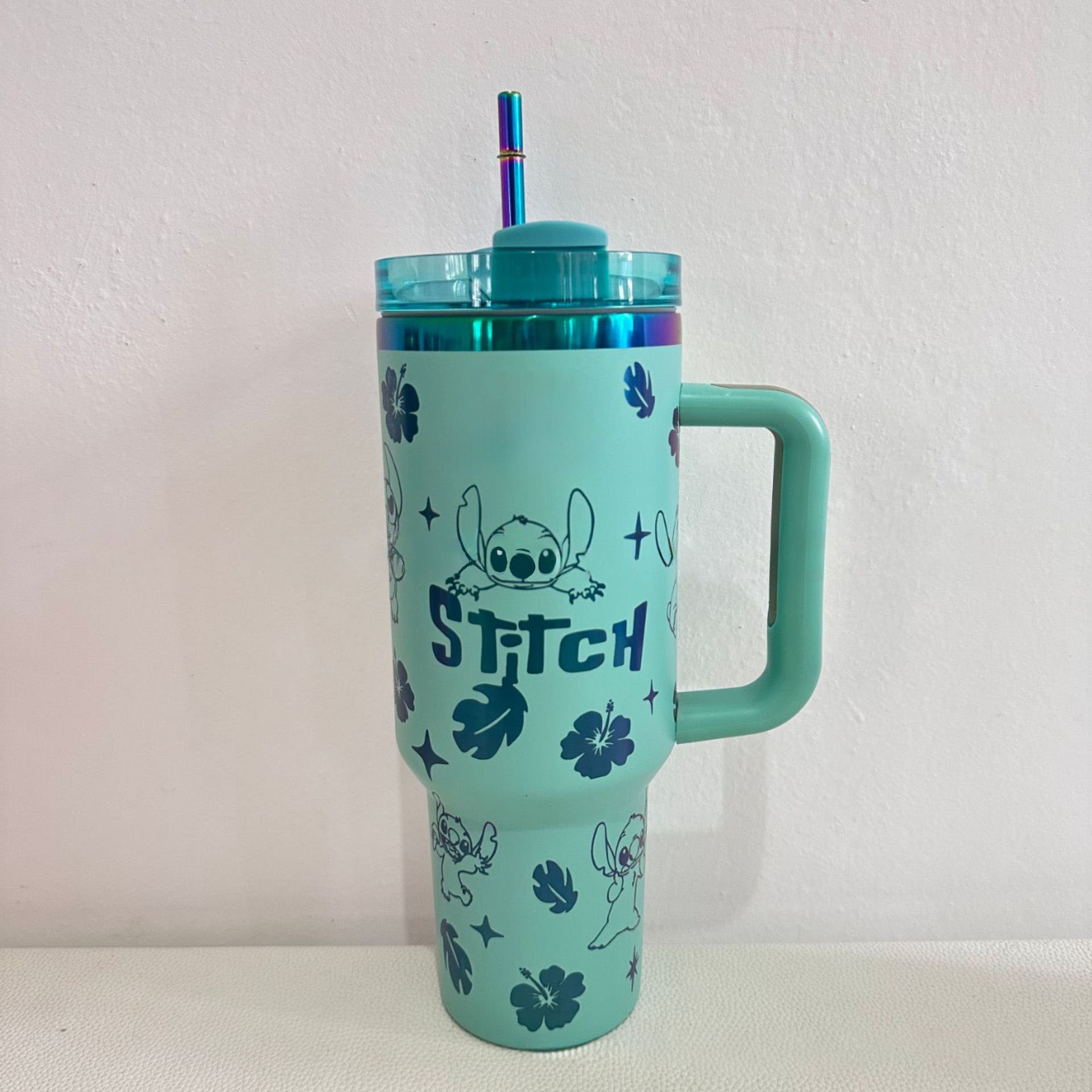 wholesale bulk 2.0 water bottle custom cartoon laster engraved 40oz tumbler water mug with handle
