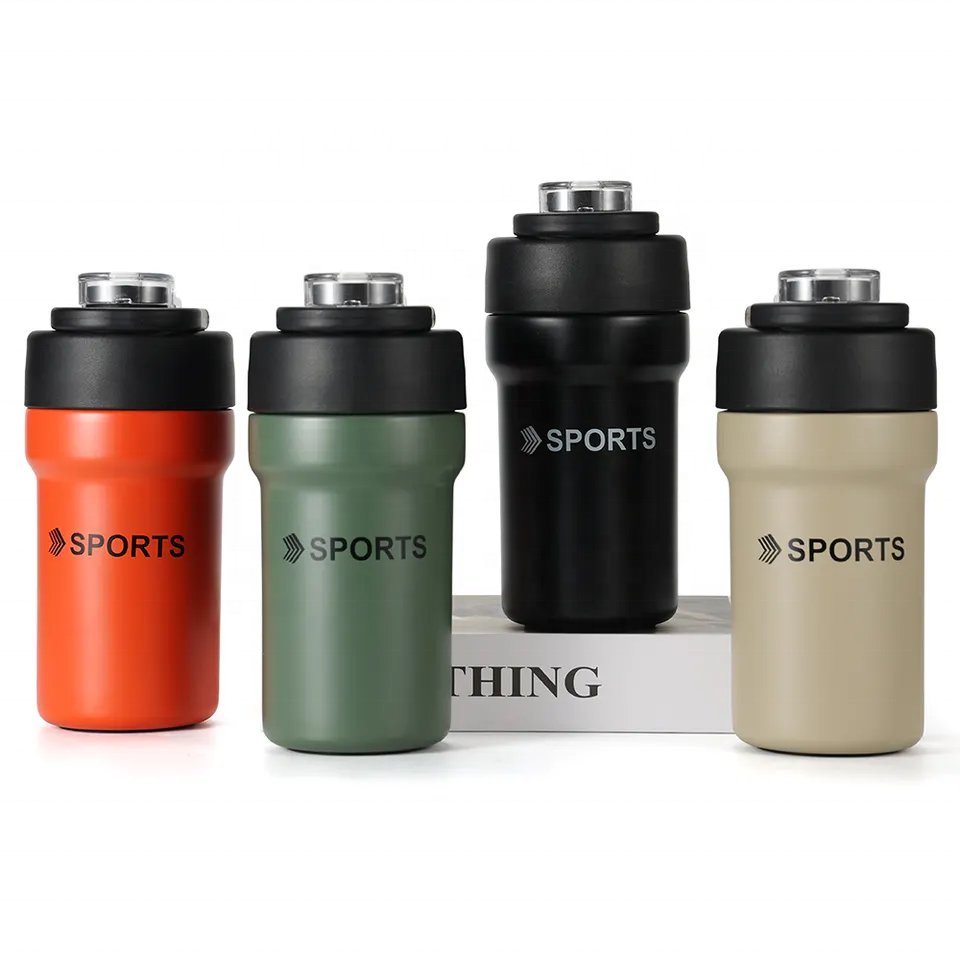 Custom 500ml 680ml Portable Stainless Steel Sports Water bottle Thermal Water Bottle Coffee Thermos Cup With Flip Straw Lid