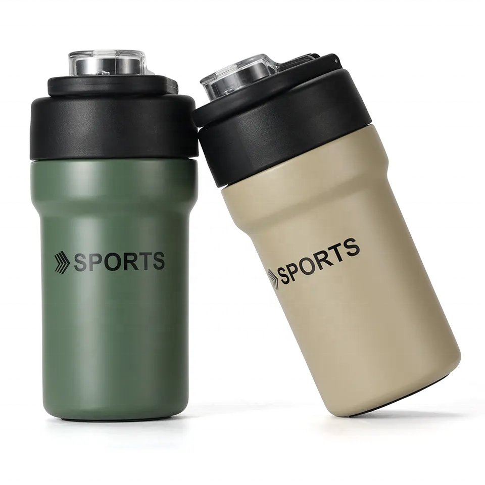 Custom 500ml 680ml Portable Stainless Steel Sports Water bottle Thermal Water Bottle Coffee Thermos Cup With Flip Straw Lid
