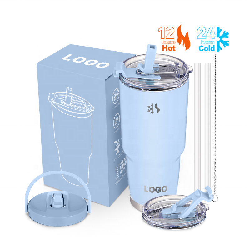 2023 new ODM Double Walled Stainless Steel h2.0 tumbler 40oz Insulated coffee Mug with flip and straw Lid