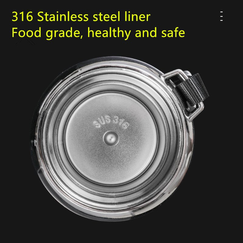New 316 stainless steel gradient vacuum pot outdoor travel sports kettle portable large capacity Vacuum flask