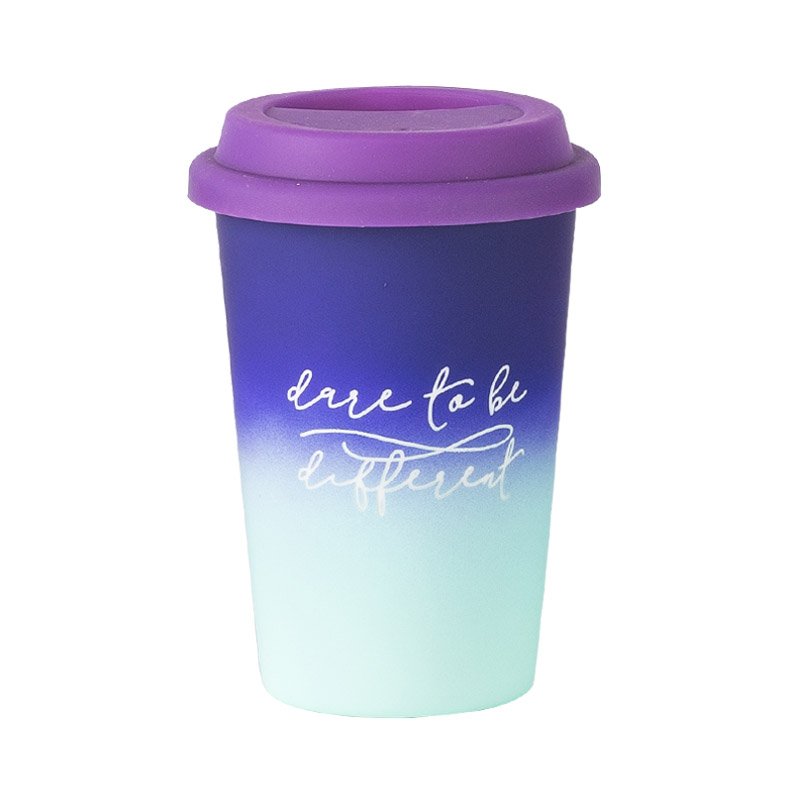hot sale sotf touch Insulated Stoneware Coffee Mugs Ceramic Travel Cup with Silicone Lid
