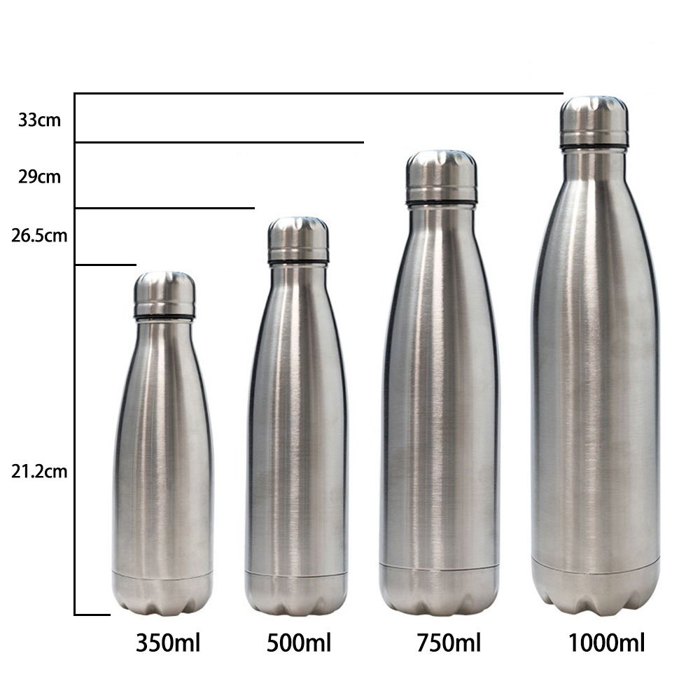 cola shape water bottle 500ml bottle vacuum flask bulk tumbler double wall stainless steel water bottle with custom logo