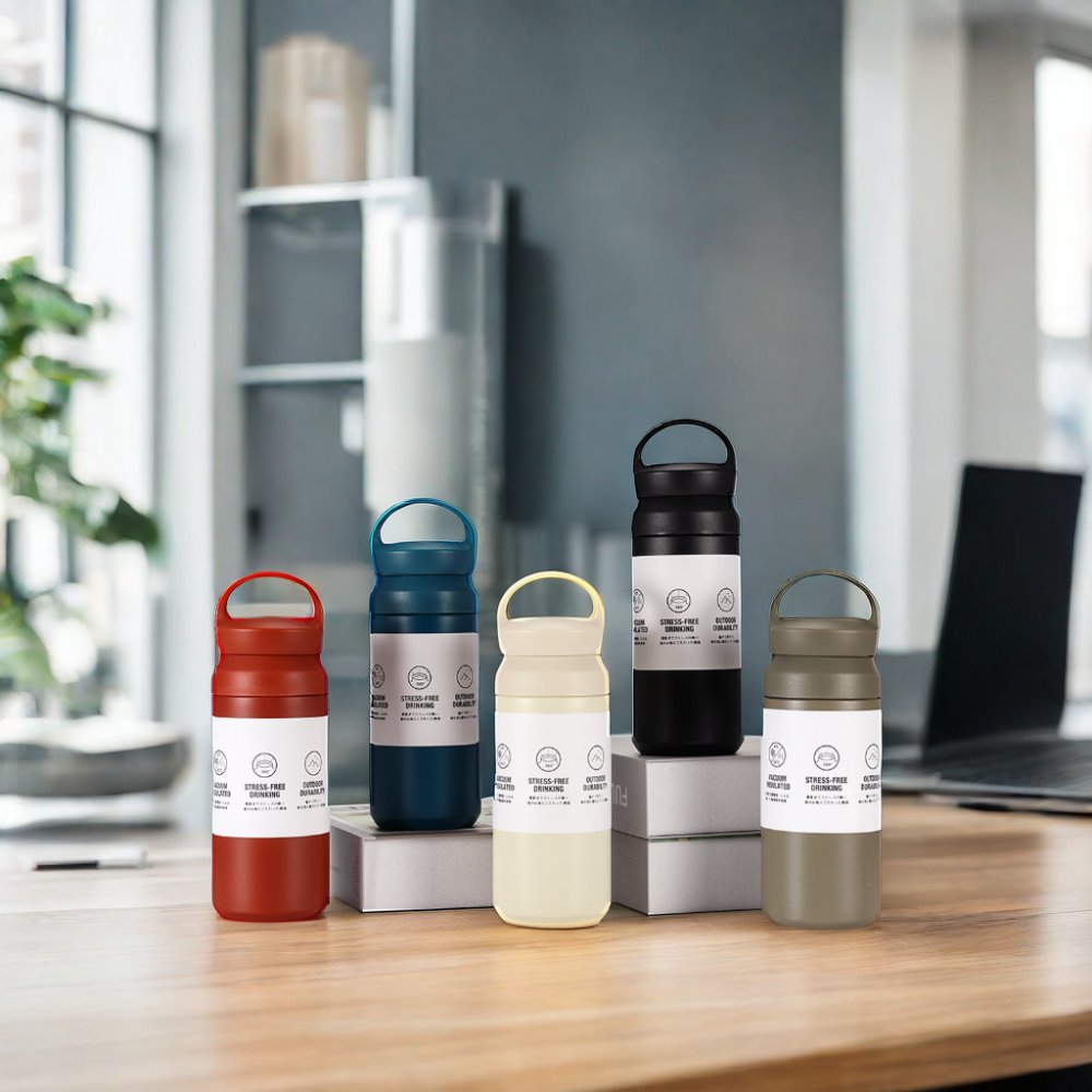 350ml 500ml Custom Double Layer Stainless Steel Insulation Travel Water Bottle Thermos With Handle