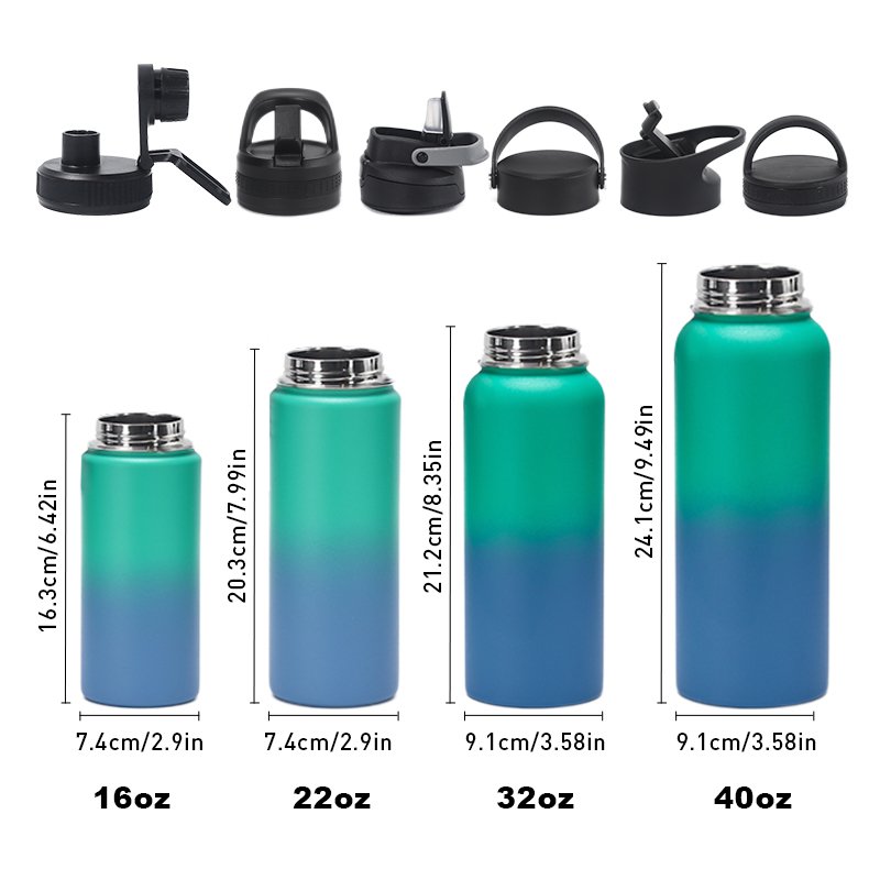 32oz 1L ODM Lid Water Bottle Thermos Double Wall Wide Mouth Insulated Stainless Steel Water Bottles vacuum flask