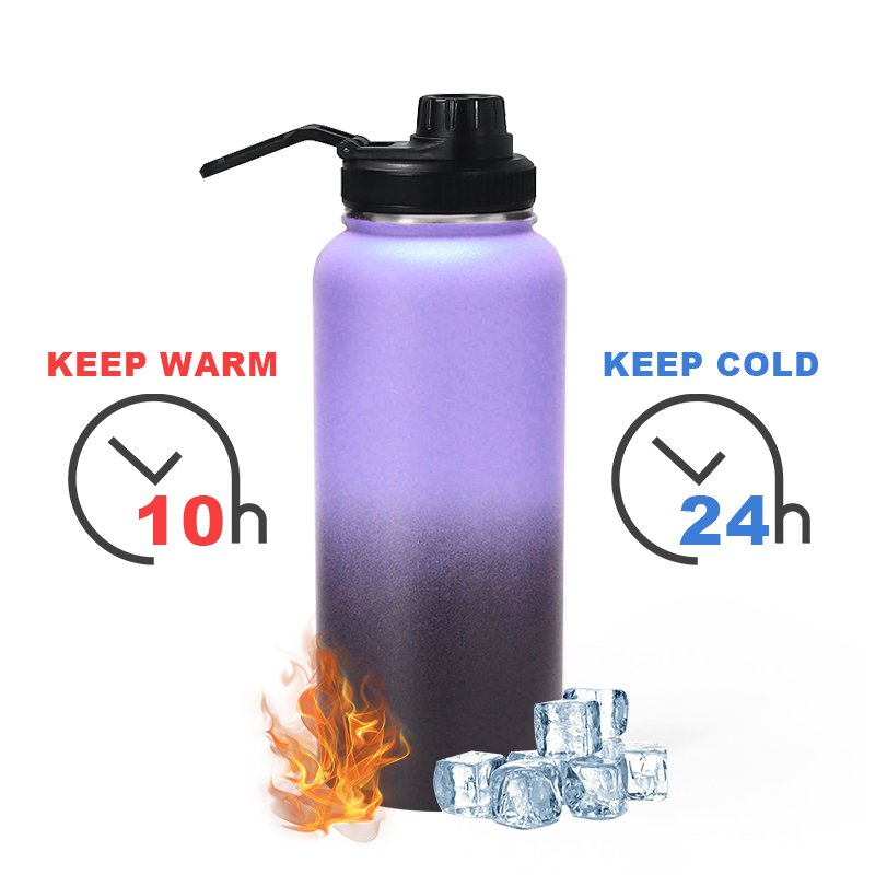 32oz 1L ODM Lid Water Bottle Thermos Double Wall Wide Mouth Insulated Stainless Steel Water Bottles vacuum flask