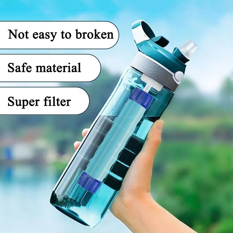 BPA free 750ml outdoor sport filter water bottle UF ultrafiltration membrane Outdoor Camping Water Bottle