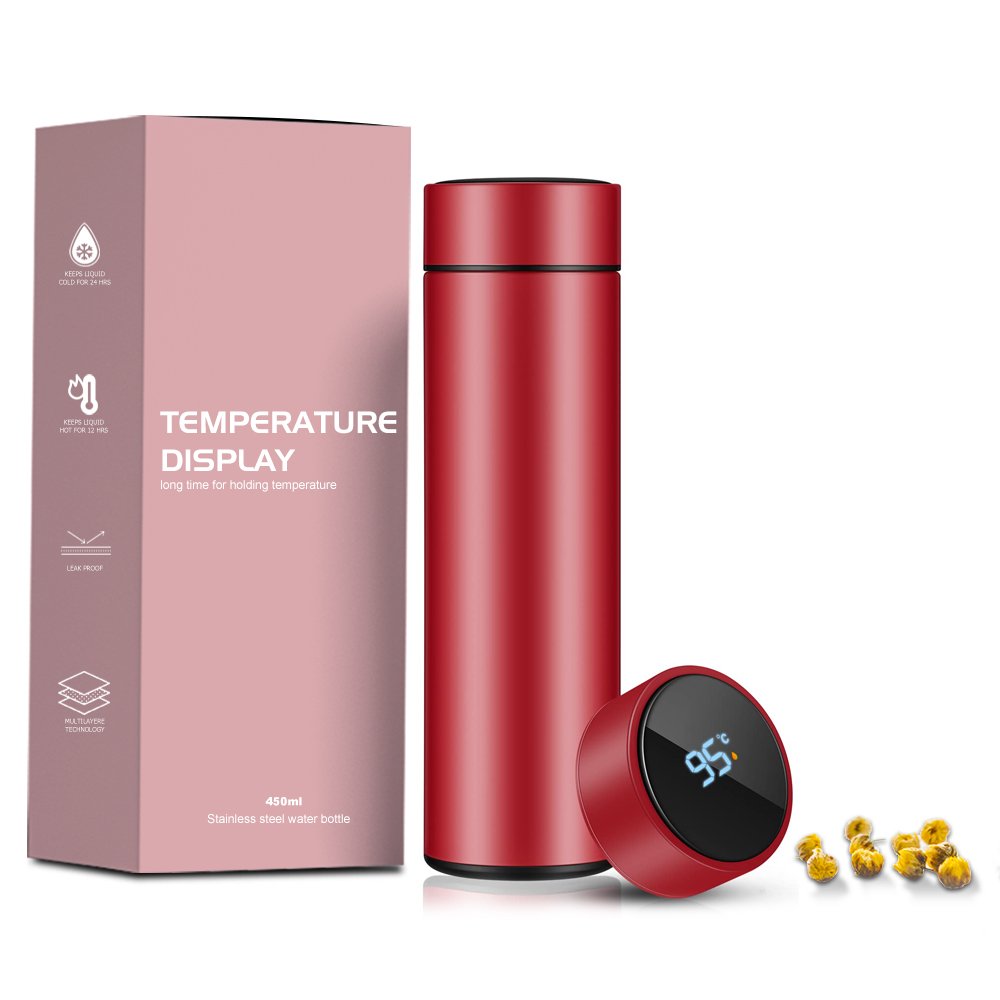 500ML Thermos Smart Drinkware Vacuum Flask Stainless Steel Hot Digital Temperature Display