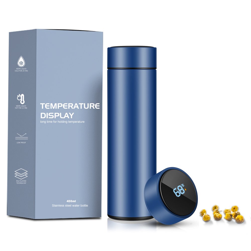 500ML Thermos Smart Drinkware Vacuum Flask Stainless Steel Hot Digital Temperature Display