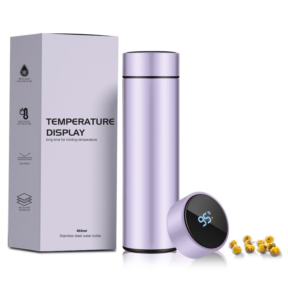 500ML Thermos Smart Drinkware Vacuum Flask Stainless Steel Hot Digital Temperature Display