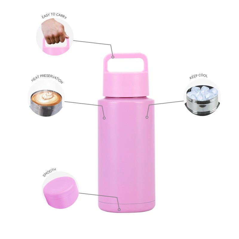 New Large Capacity 1L Portable Wide Mouth Stainless Steel Sports Vacuum Flask Water Bottle Insulated Water Bottle With Handle