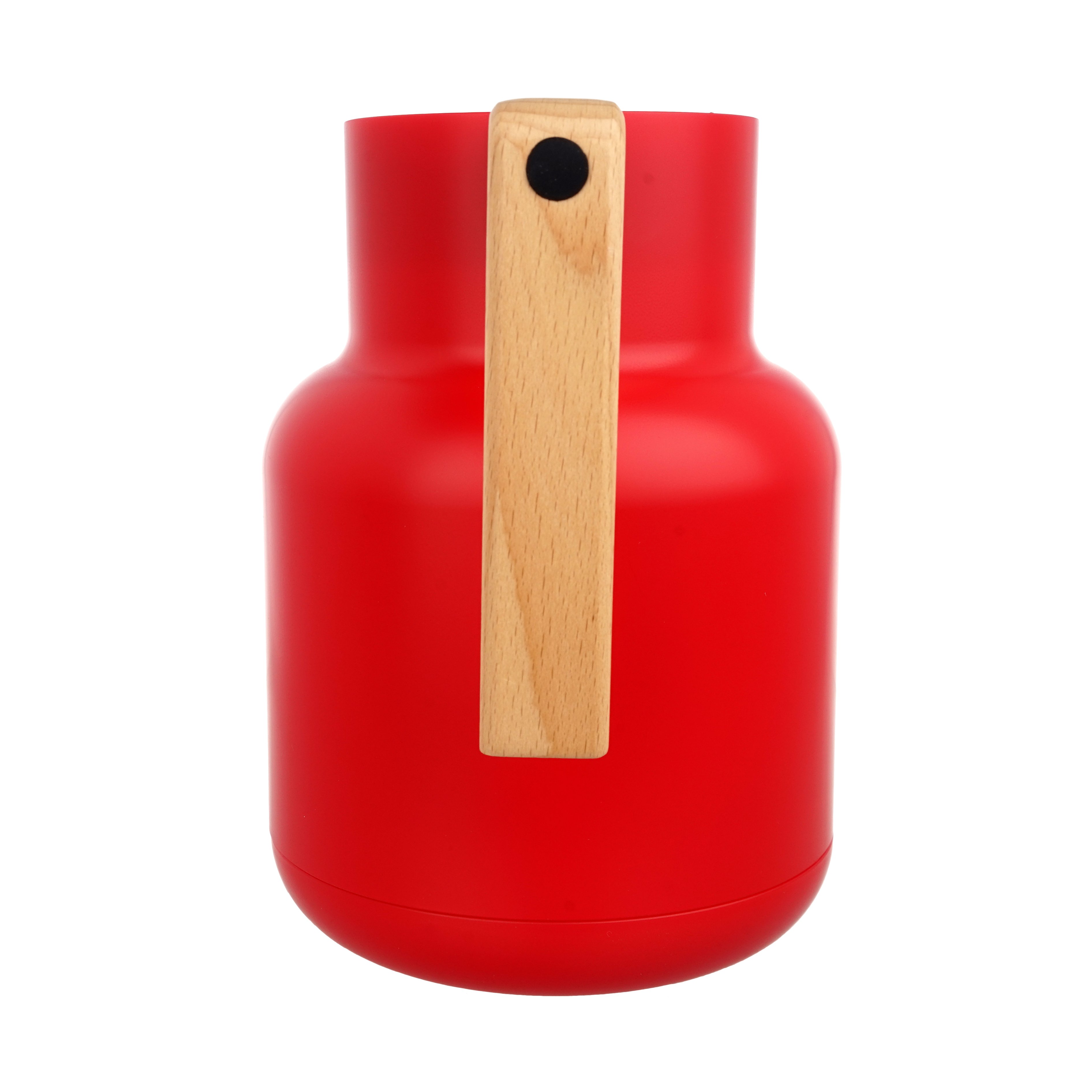 1L plastic sleeve glass thermos asbestos free water tea pot coffee pot with wooden handle