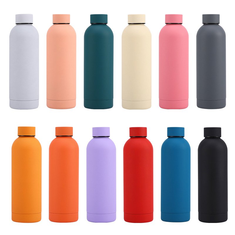 Wholesale portable small mouth stainless steel vacuum flask portable 17oz insulated water bottle