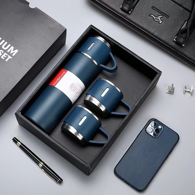 Christmas Gift 3pcs Outdoor Travel Coffee Tea thermos Vacuum flask stainless steel water bottle gift set