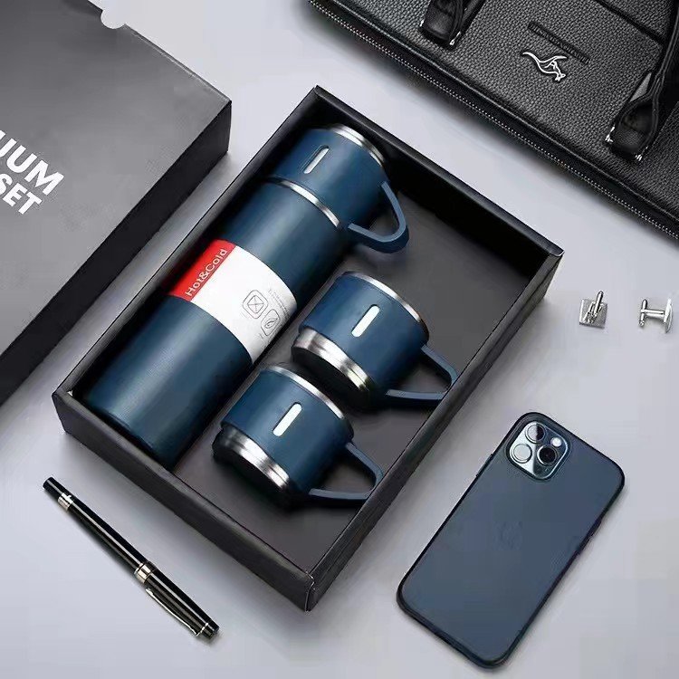 Christmas Gift 3pcs Outdoor Travel Coffee Tea thermos Vacuum flask stainless steel water bottle gift set