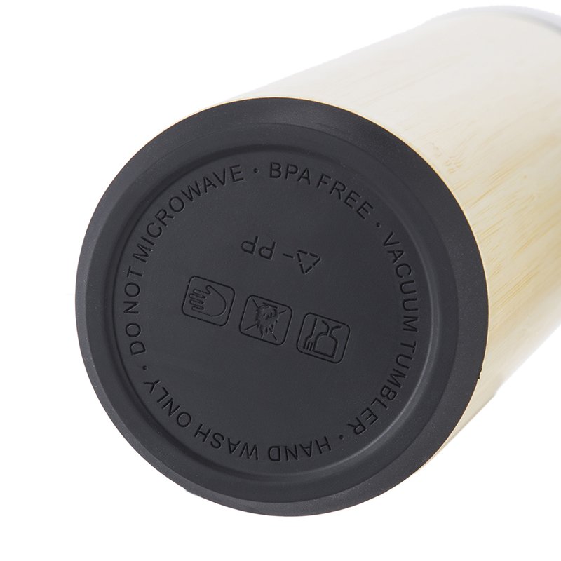 Everich 2024 BPA Free Bamboo Water Bottles Eco Friendly Wooden Thermos Vacuum Flasks With Stainless Steel Nonslip bottle